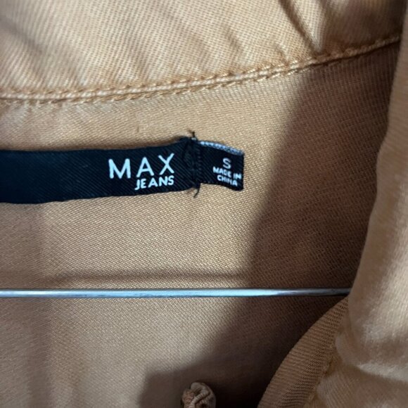 Max Jeans Cargo Jacket Tank Brown Size Small - Picture 4 of 12